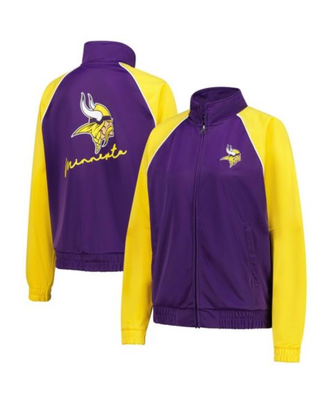 Женские куртки G-III 4Her by Carl Banks Women's Purple/Gold Minnesota Vikings Replay Full-Zip Track Jacket