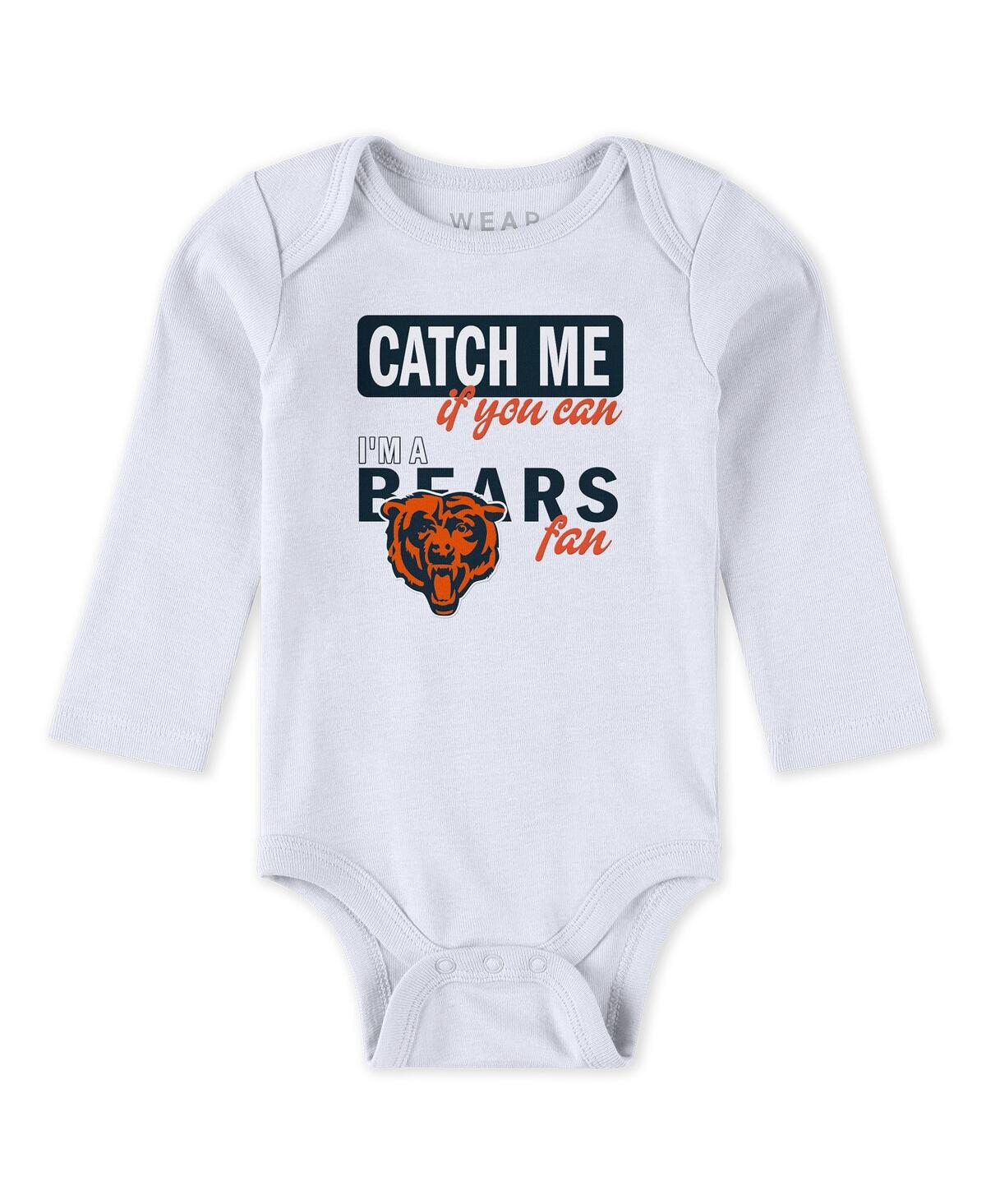 Wear By Erin Andrews Baby Boys And Girls Newborn 3-piece Chicago Bears Turn Me Around Bodysuits Pant Set In Multi