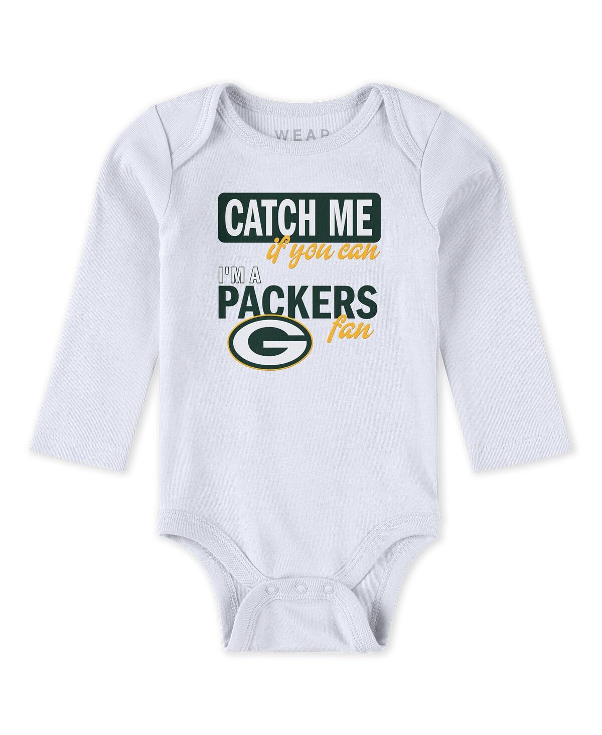 Wear By Erin Andrews Baby Boys And Girls Newborn 3-piece Green Bay Packers Turn Me Around Bodysuits Pant Set In Multi