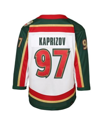 Big Boys and Girls Kirill Kaprizov White Minnesota Wild 25th Anniversary Replica Player Jersey