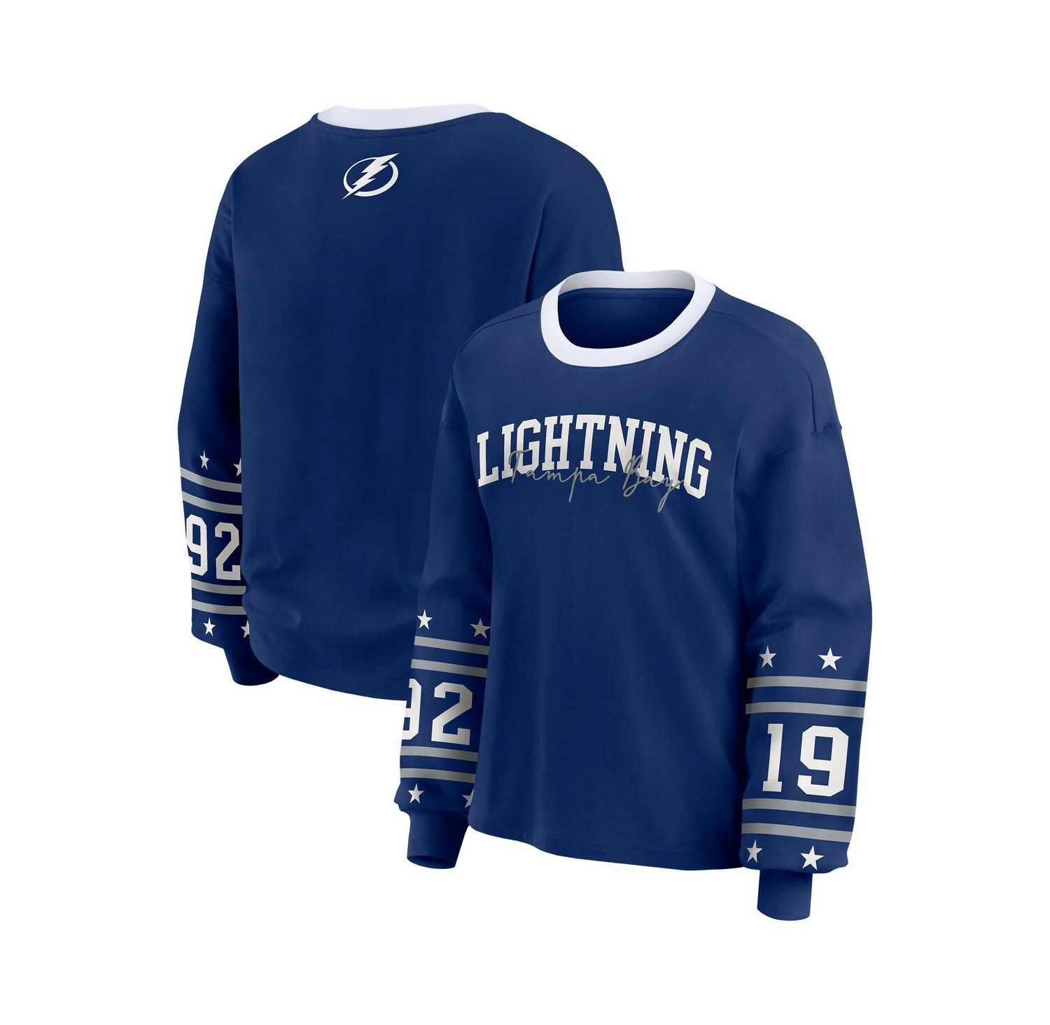 Women's Blue Tampa Bay Lightning Long-Sleeve Sport T-Shirt