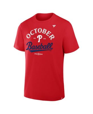 Men's Red Philadelphia Phillies 2025 MLB Postseason Locker Room T-Shirt
