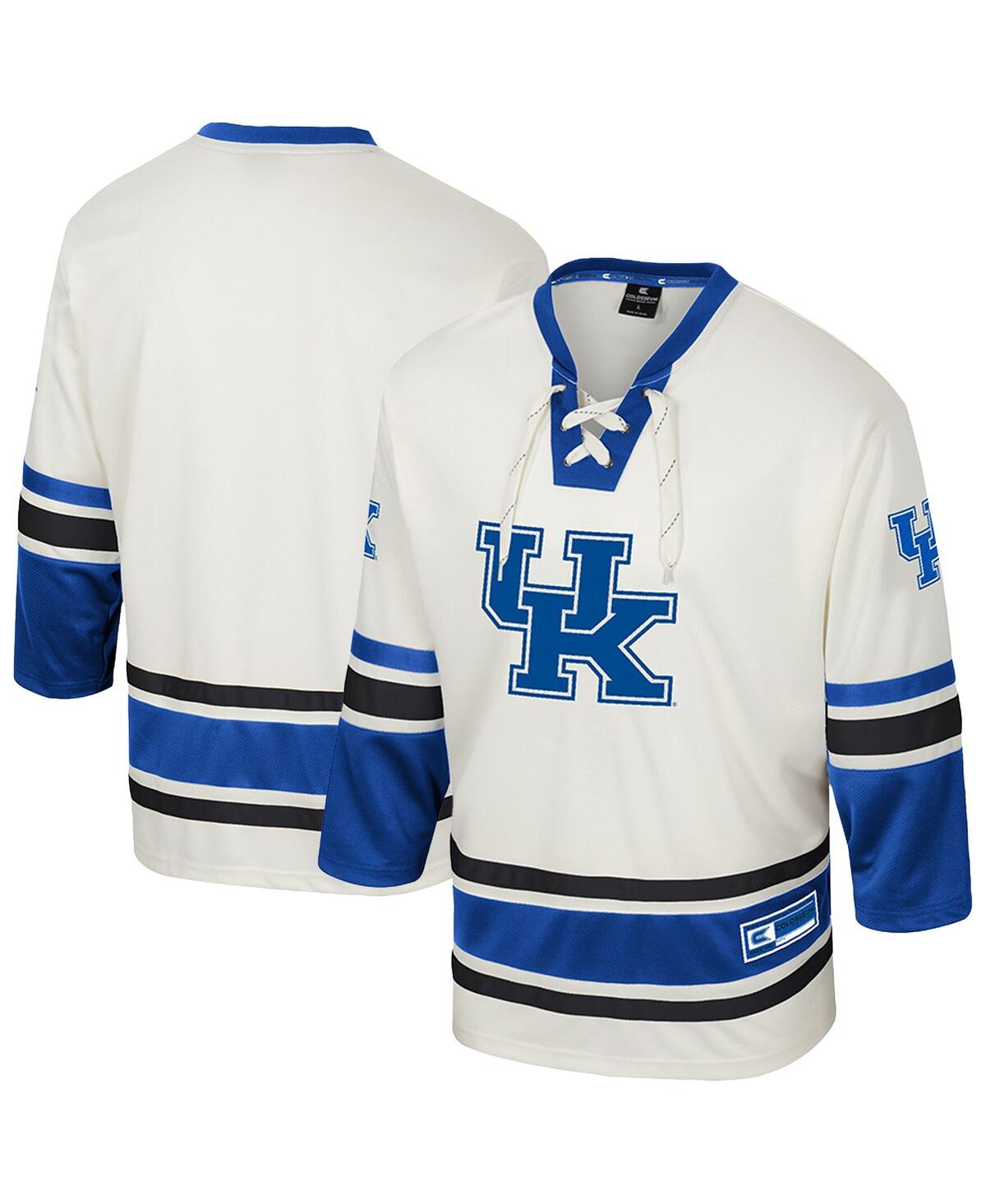 Colosseum Men's Cream Kentucky Wildcats Puck Proud Fashion Hockey Jersey - Cream