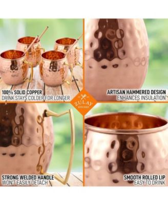 100% Pure Copper Mule Mugs Set Of 4 - 16oz