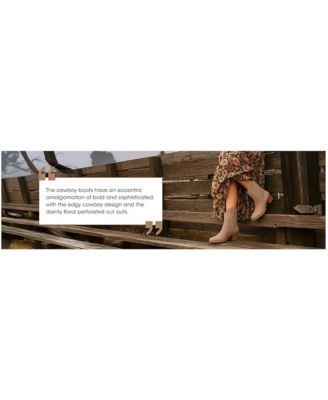 Womens Nigel Cut Out Detail Cowboy Boots