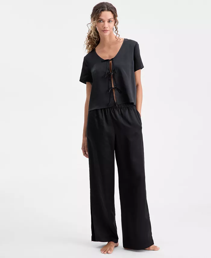 Women's 2-Piece Short-Sleeve Top and Pants Pajama Set - thumbnail 8