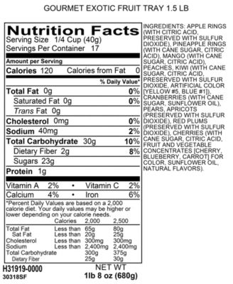 Holiday Dried Fruit Tray Gift, 1 Pound 8 Ounces