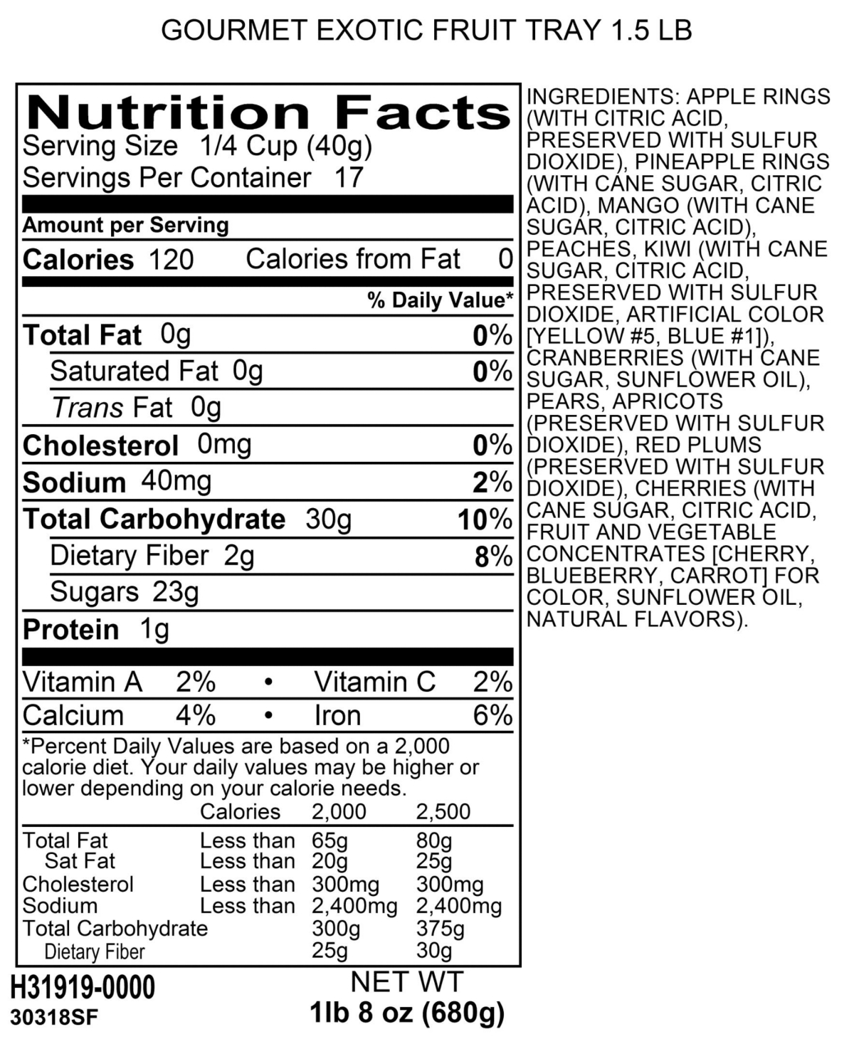 Harry & David Dried Fruit Tray Gift