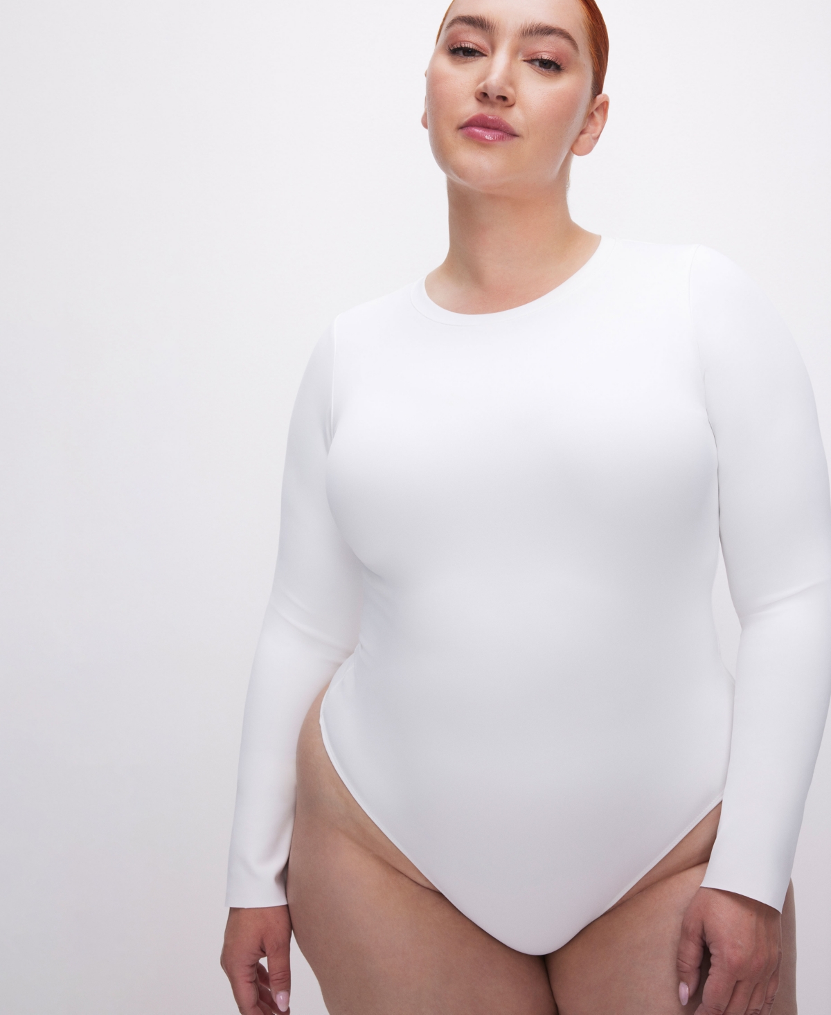 Good American Women's Sculpting Crew Neck Bodysuit In White