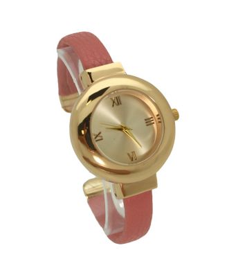 Bubble Pink Petite Gold Tone Bangle Bracelet Watch