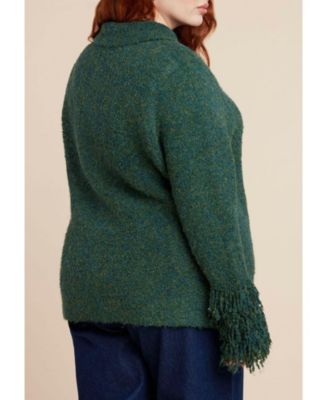 Women's Fringe Cuff Knit Cardigan