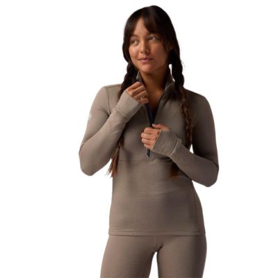 Women's Pines Microgrid Ultra-Lt Baselayer 1/4-Zip Top Lightweight Long Underwear Tops