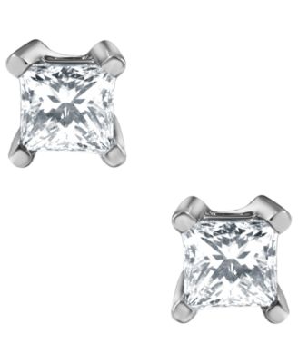 Diamond Princess Stud Earrings (1/3 ct. t.w.) in 14k White Gold