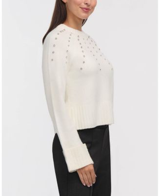 Women's Embellished Raglan Sleeve Sweater