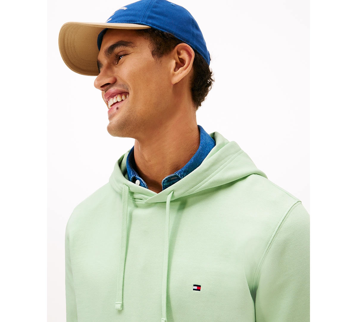 Tommy Hilfiger Men's Regular-fit Essential Terry Hoodie In Green