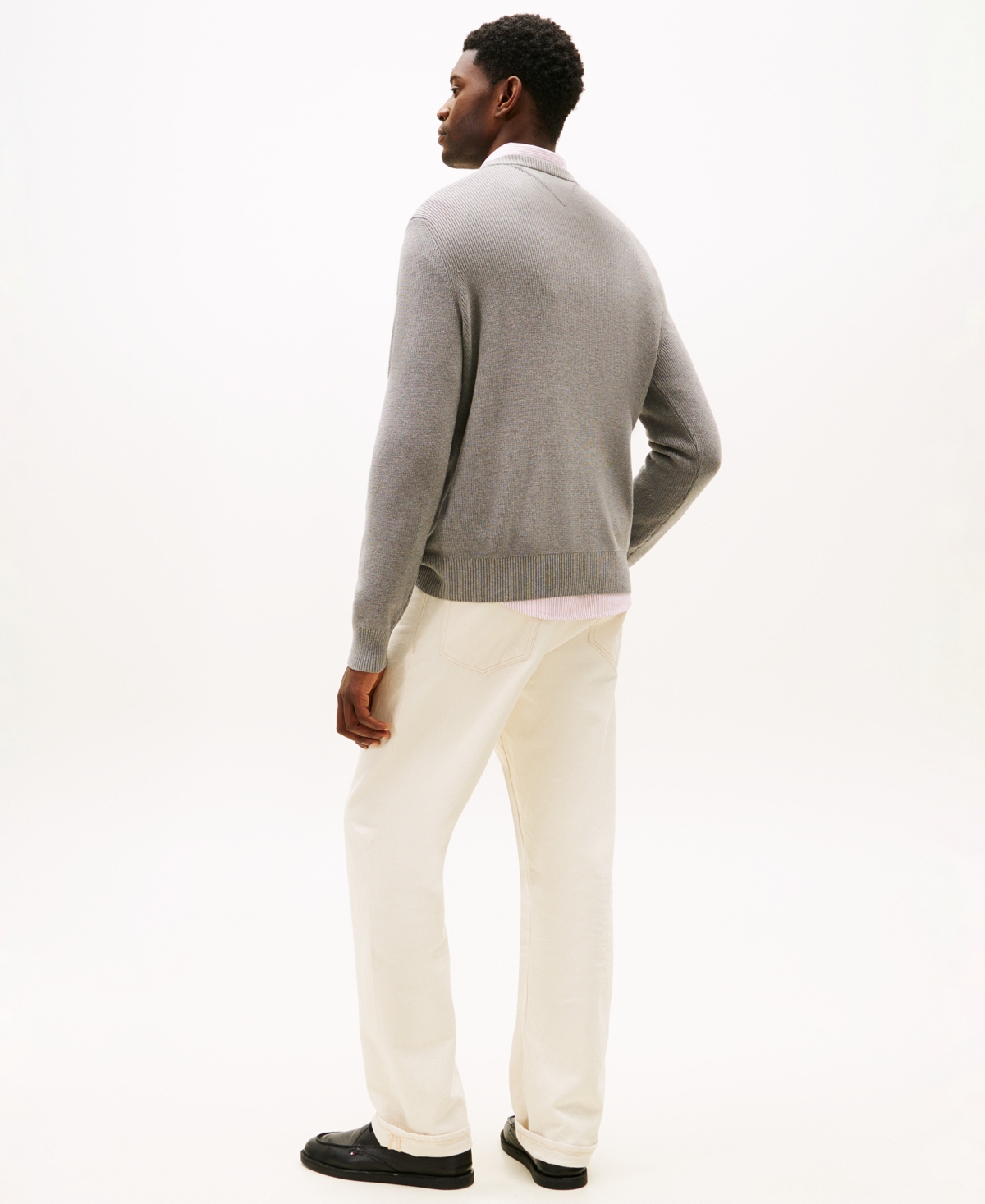 Tommy Hilfiger Men's Crewneck Seasonal Graphic Sweater In Gray