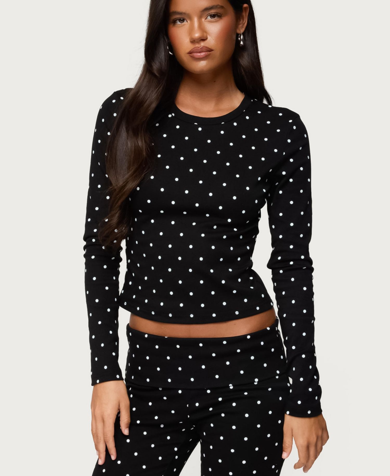 Women's Daliya Polka Dot Long Sleeve Top