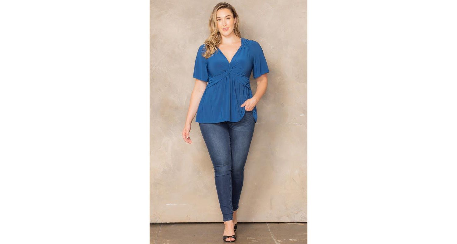 Plus Size Abby Twist Front Top