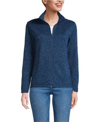 Women's Sweater Fleece Zip Front Jacket