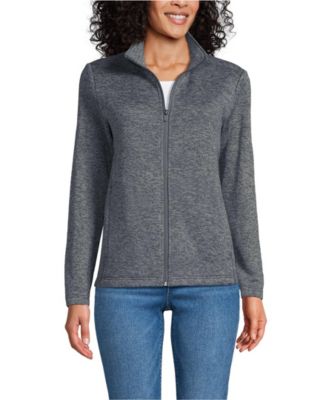 Women's Sweater Fleece Zip Front Jacket