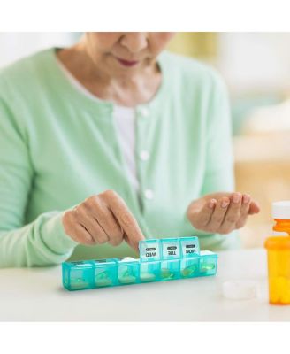 Pill Organizer Monthly 28 Day Easy Open Moisture Resistant Box for Vitamins