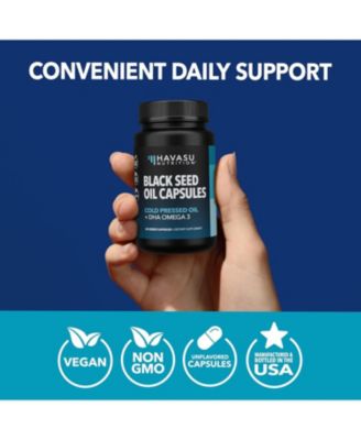Black Seed Oil + DHA Liquid Capsules, 60ct