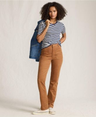Women's Tall Corduroy High Rise Rail Straight Leg Pants