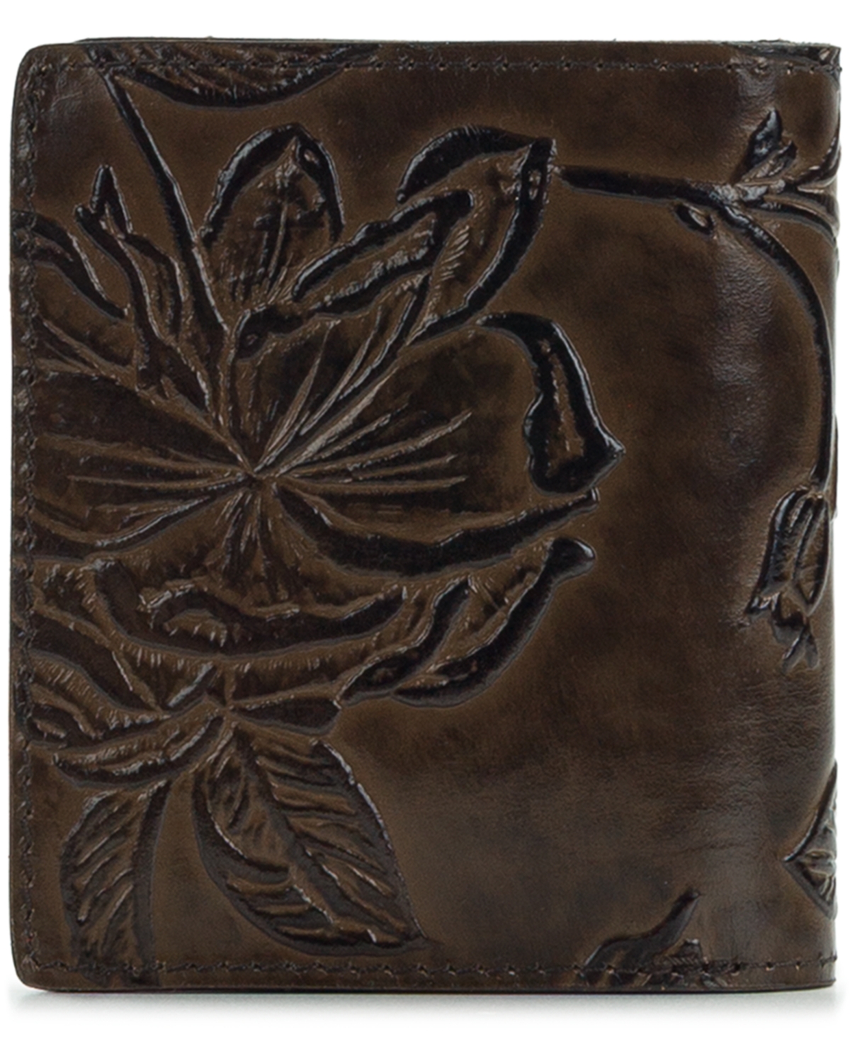 Patricia Nash Linette Bark Leaves Snap Wallet In Brown