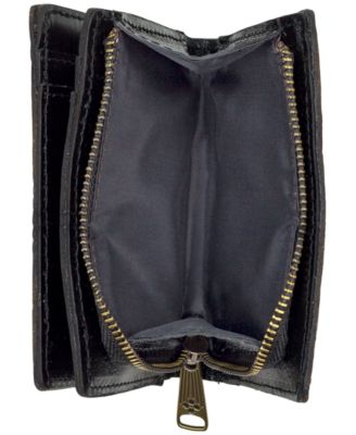 Linette Bark Leaves Snap Wallet