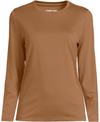 Plus Size Supima Cotton Long Sleeve Crewneck T-Shirt