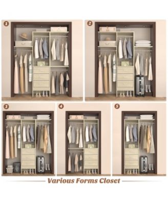 4FT Small Closet Organizer with Fabric Drawers