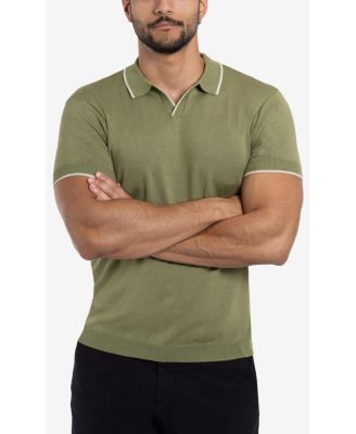 X RAY Men's Collar V-Neck Polo Sweater