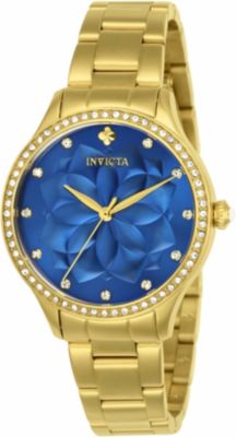 Women's 24537 Wildflower  Quartz 3 Hand Blue Dial Watch