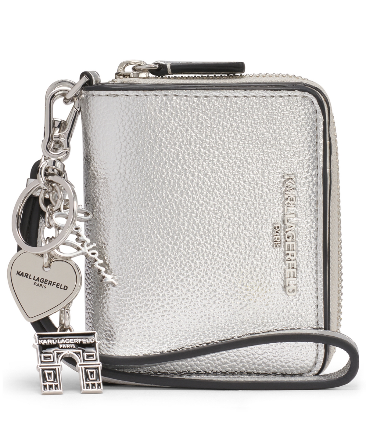 Karl Lagerfeld Boxed Zip Around Wallet In Brown