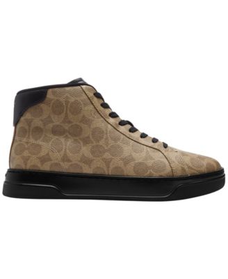 Men's High Line High-Top Signature Canvas Round Toe Sneakers