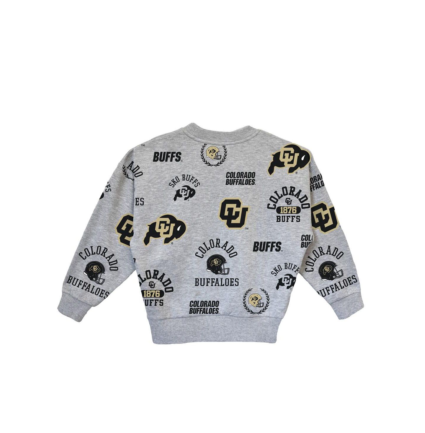 Толстовка Gameday Couture Gray Colorado Buffaloes Always on Repeat Pullover для девочек — фото 3