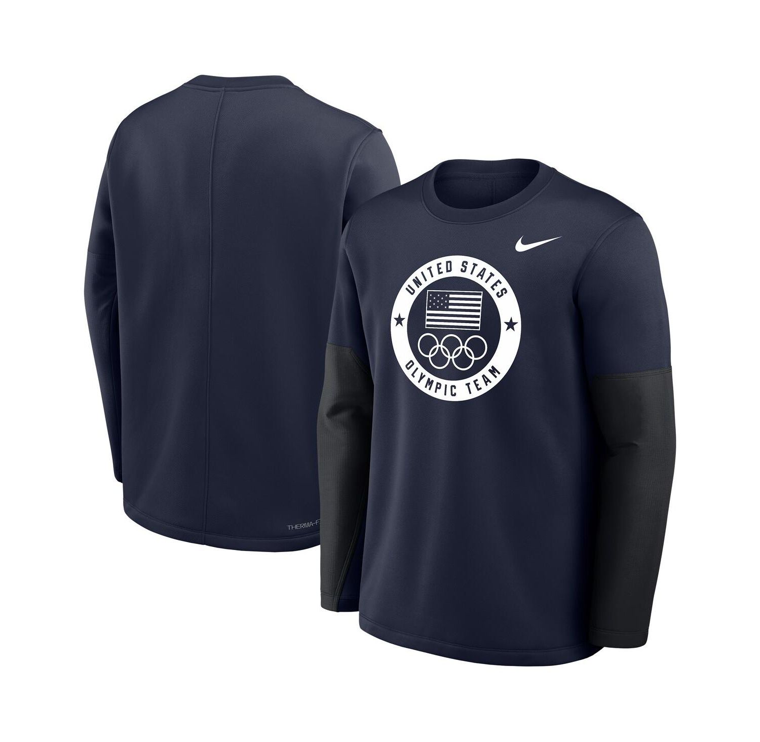 Men's Navy Coaches Therma-FIT Long Sleeve Hoodie