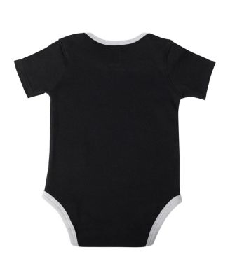 Baby Boys and Girls 3-Piece Black/White Brooklyn Nets Bank Shot Bodysuit, Hoodie, T-Shirt and Shorts Set
