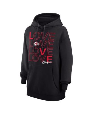 Women's Black Kansas City Chiefs Love Graphic Pullover Hoodie