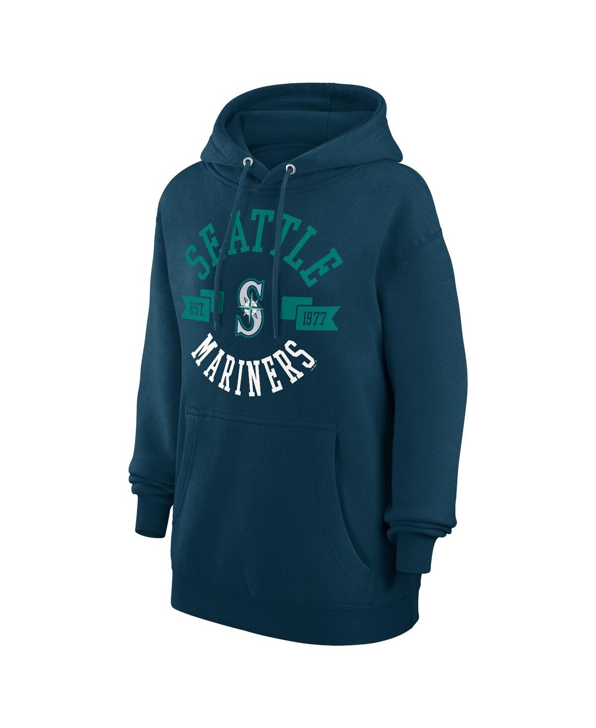 G-iii 4Her by Carl Banks Women's Navy Seattle Mariners City Graphic Pullover Hoodie