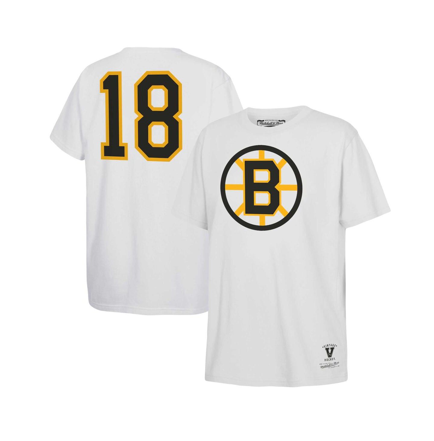 Детская футболка Mitchell & Ness Willie O'Ree White Boston Bruins Name & Number — фото 1