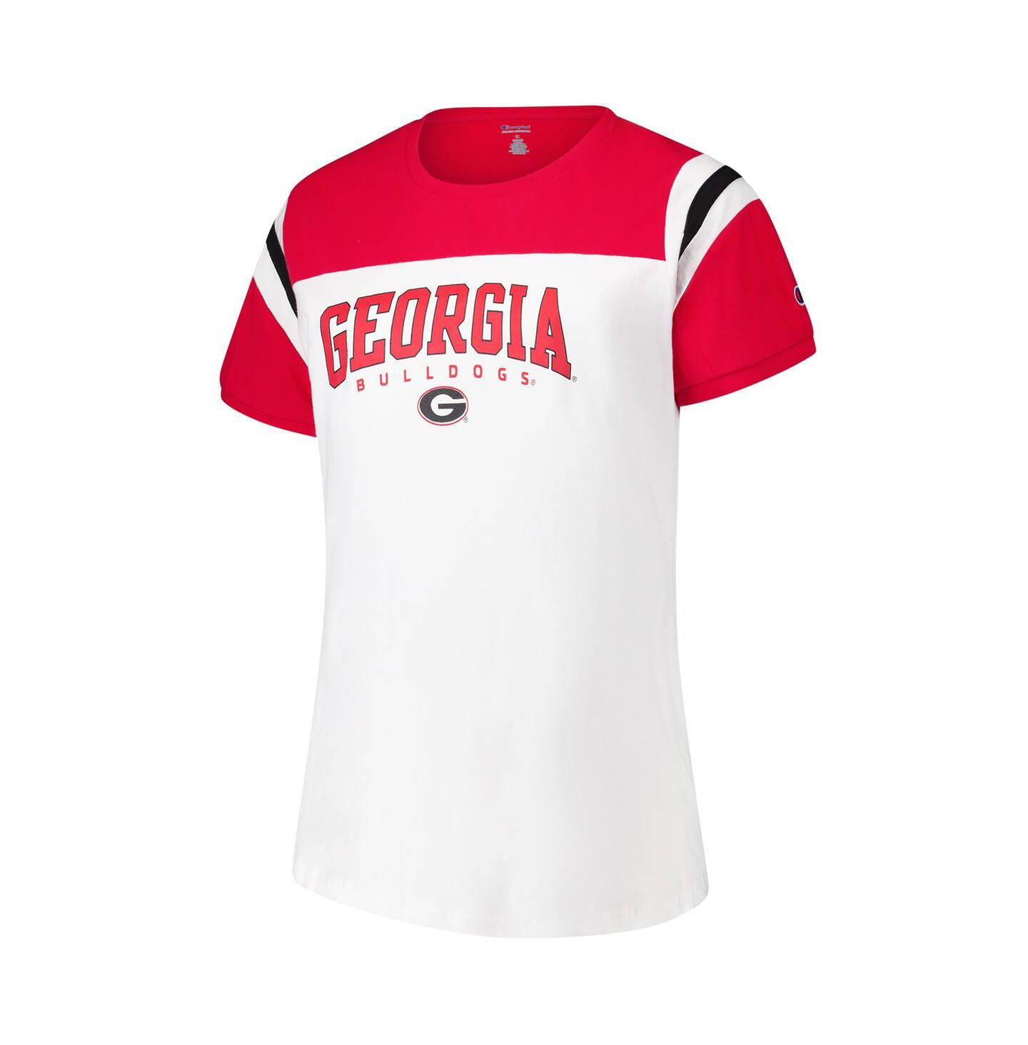 Женская футболка Fanatics White Georgia Bulldogs Plus Size Winning Gear — фото 2
