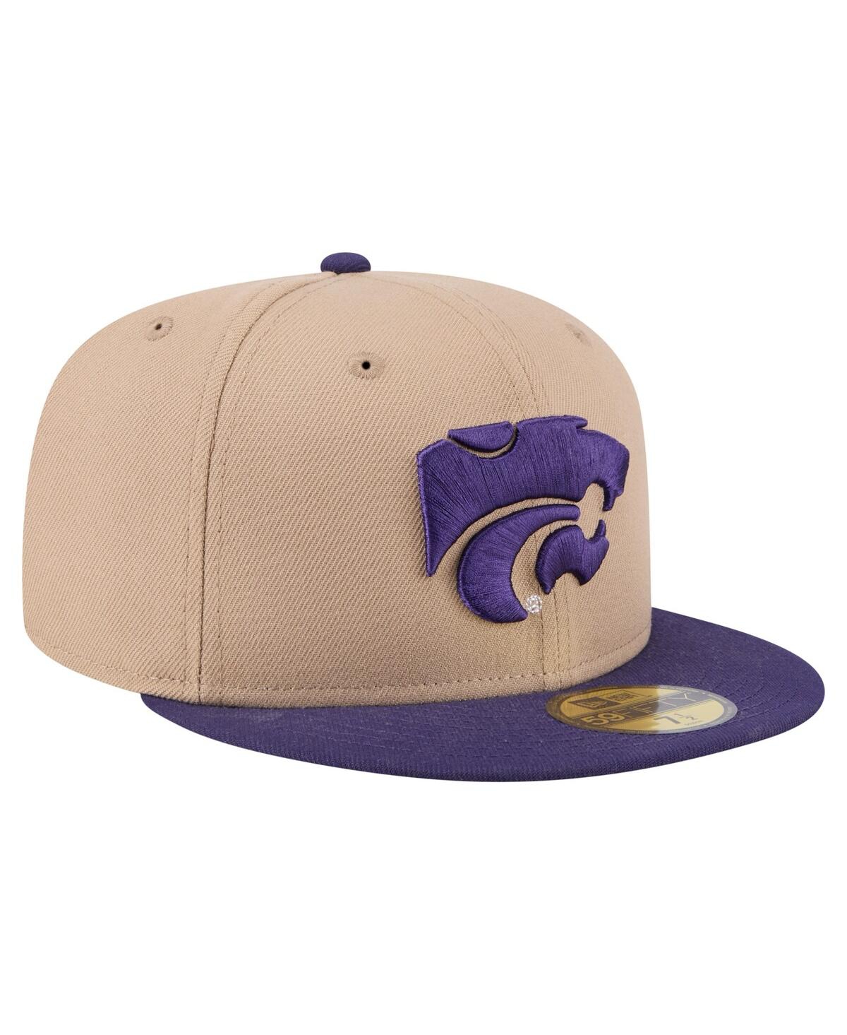 New Era Men's Khaki Kansas State Wildcats Two-Tone 59FIFTY Fitted Hat