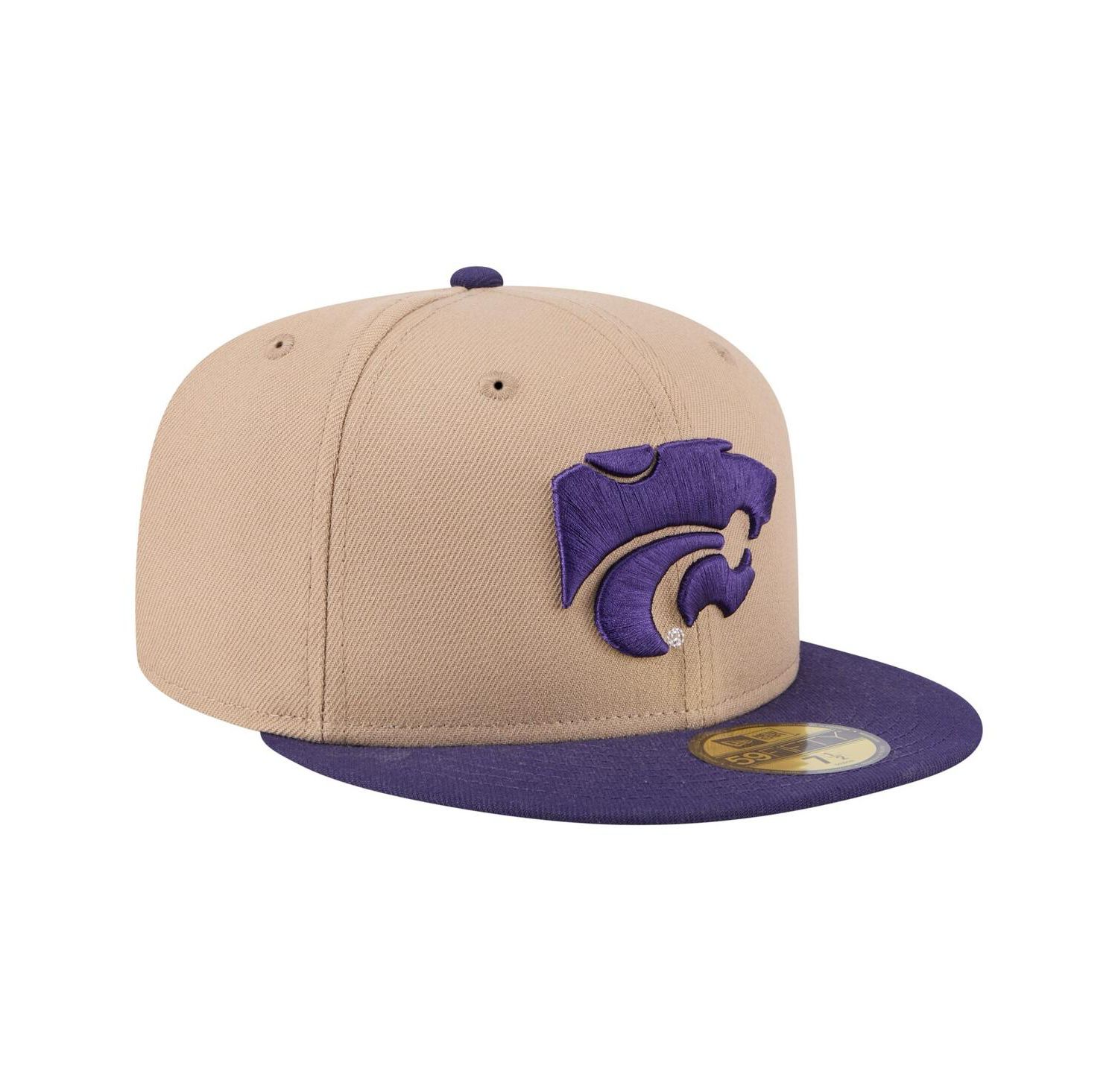 Men's Khaki Kansas State Wildcats Two-Tone 59FIFTY Fitted Hat