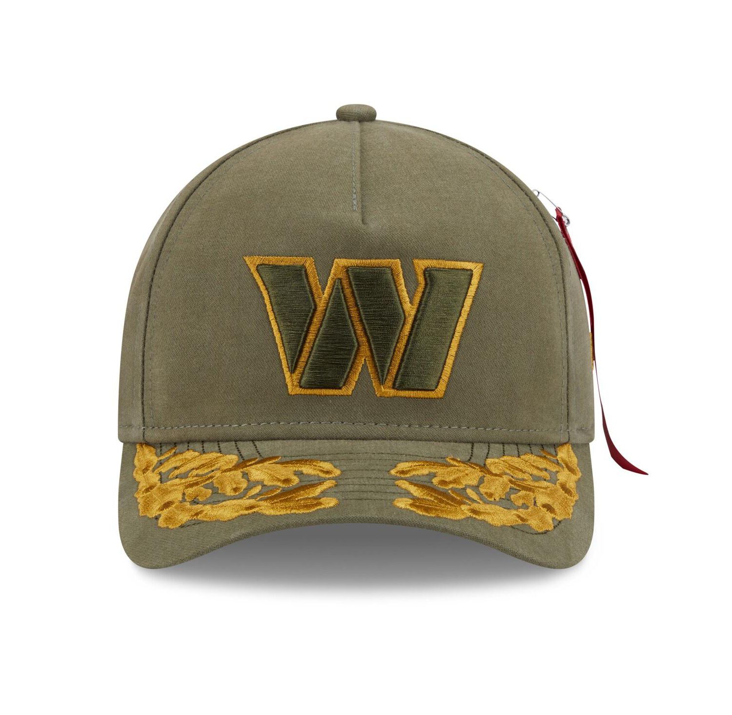 x Alpha Industries Men's Olive Washington Commanders A-Frame 9FORTY Adjustable Hat