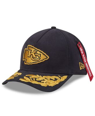 New Era - Men's x Alpha Industries Black Kansas City Chiefs A-Frame 9FORTY Adjustable Hat