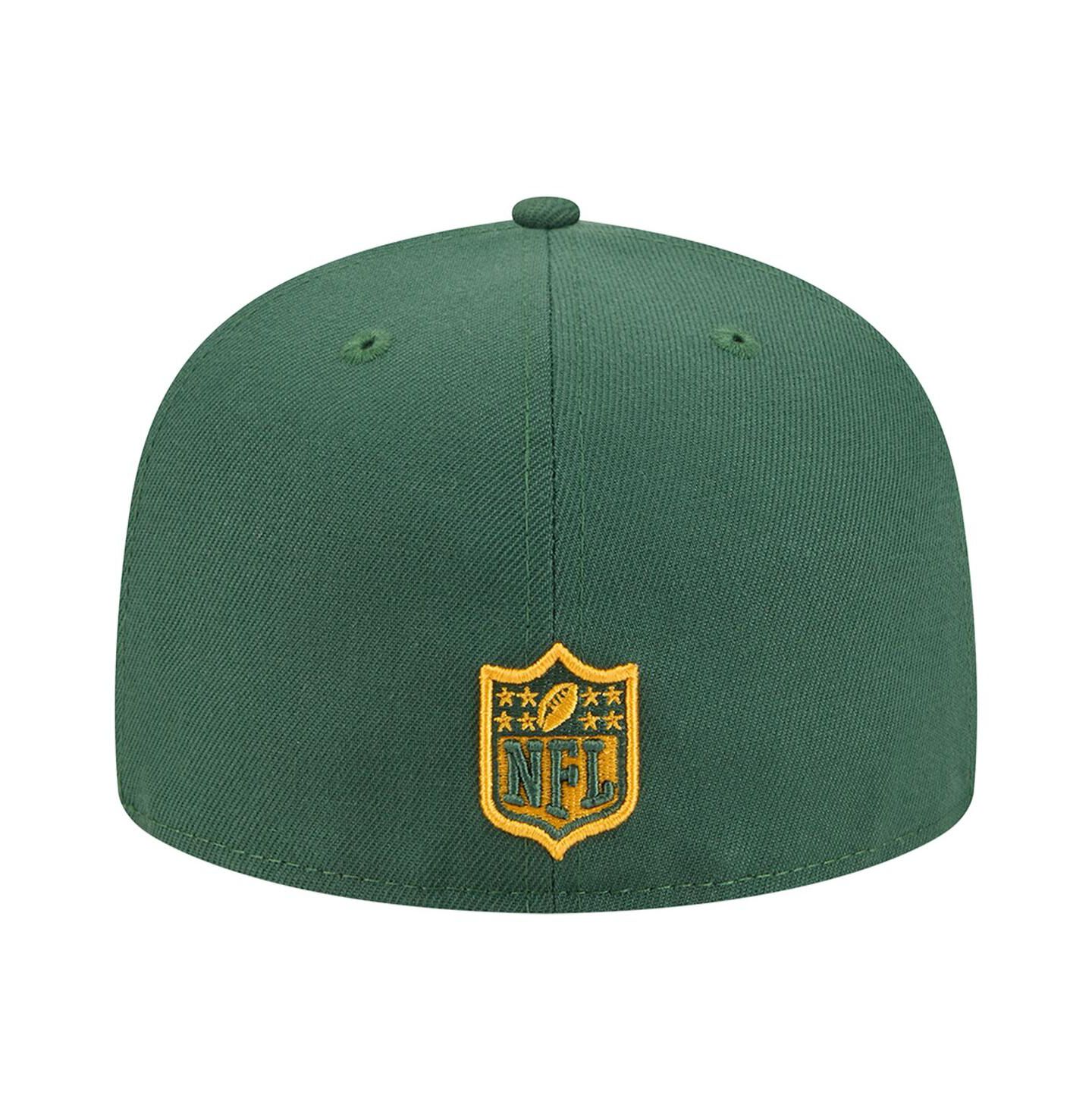 Мужская кепка New Era Green/Gold Green Bay Packers Break 59FIFTY Fitted Hat — фото 4