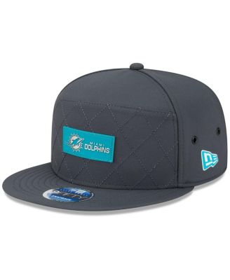 New Era - Men's Charcoal Miami Dolphins 2025 Sideline Cold Weather Split Panel 9FIFTY Snapback Hat