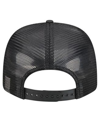 Men's Black New Jersey Devils Quilted Nylon 9SEVENTY Adjustable Trucker Hat