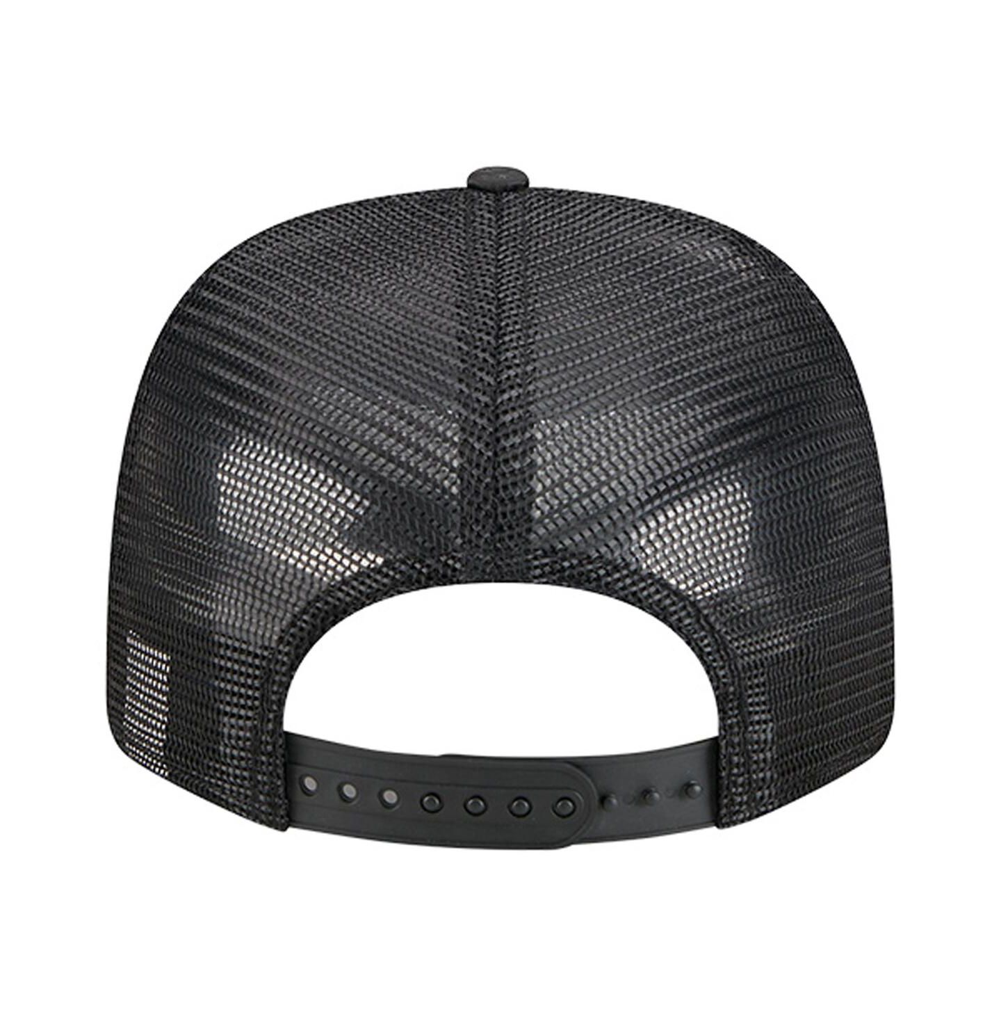 Мужские головные уборы New Era Black New Jersey Devils Quilted Nylon 9SEVENTY Adjustable Trucker Hat — фото 4